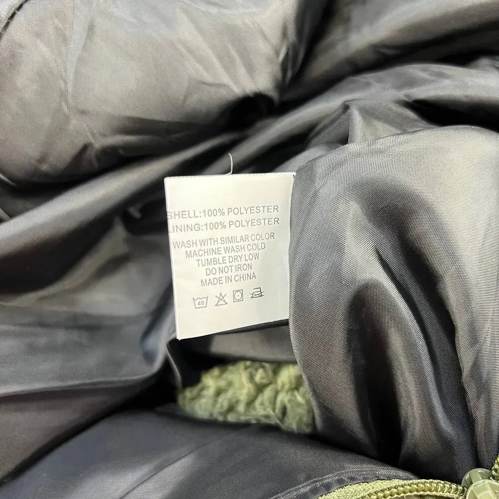 NWT Zyia Active Women's Long Hooded Teddy Jacket Lined Size Small Olive - Picture 13 of 13